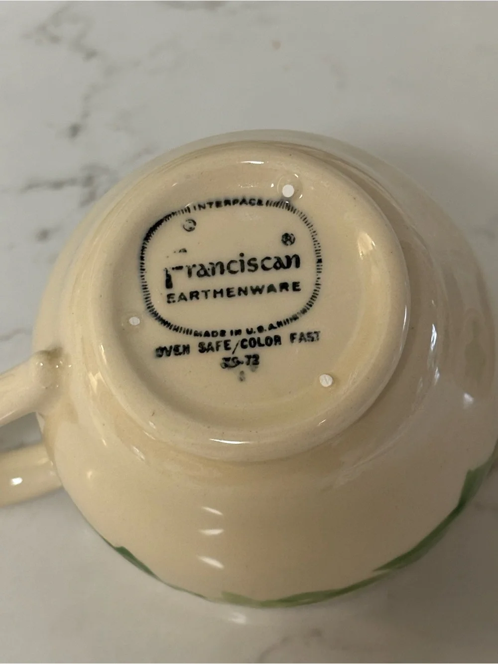 Vintage Franciscan Ivy Creamer and Sugar Set